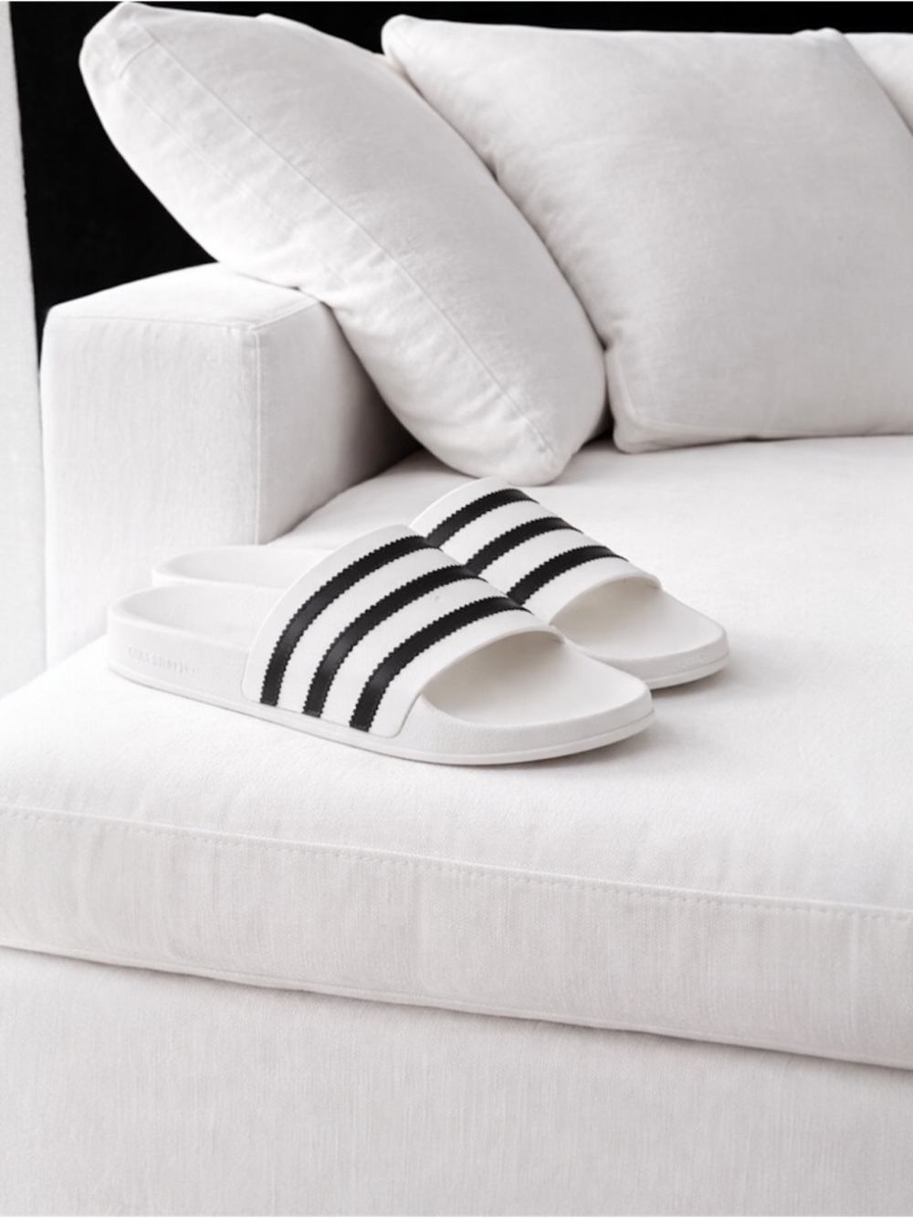 FEAR OF GOD x Adidas Adilette Slides White W9 BNWB Minimal Luxury Sold Out